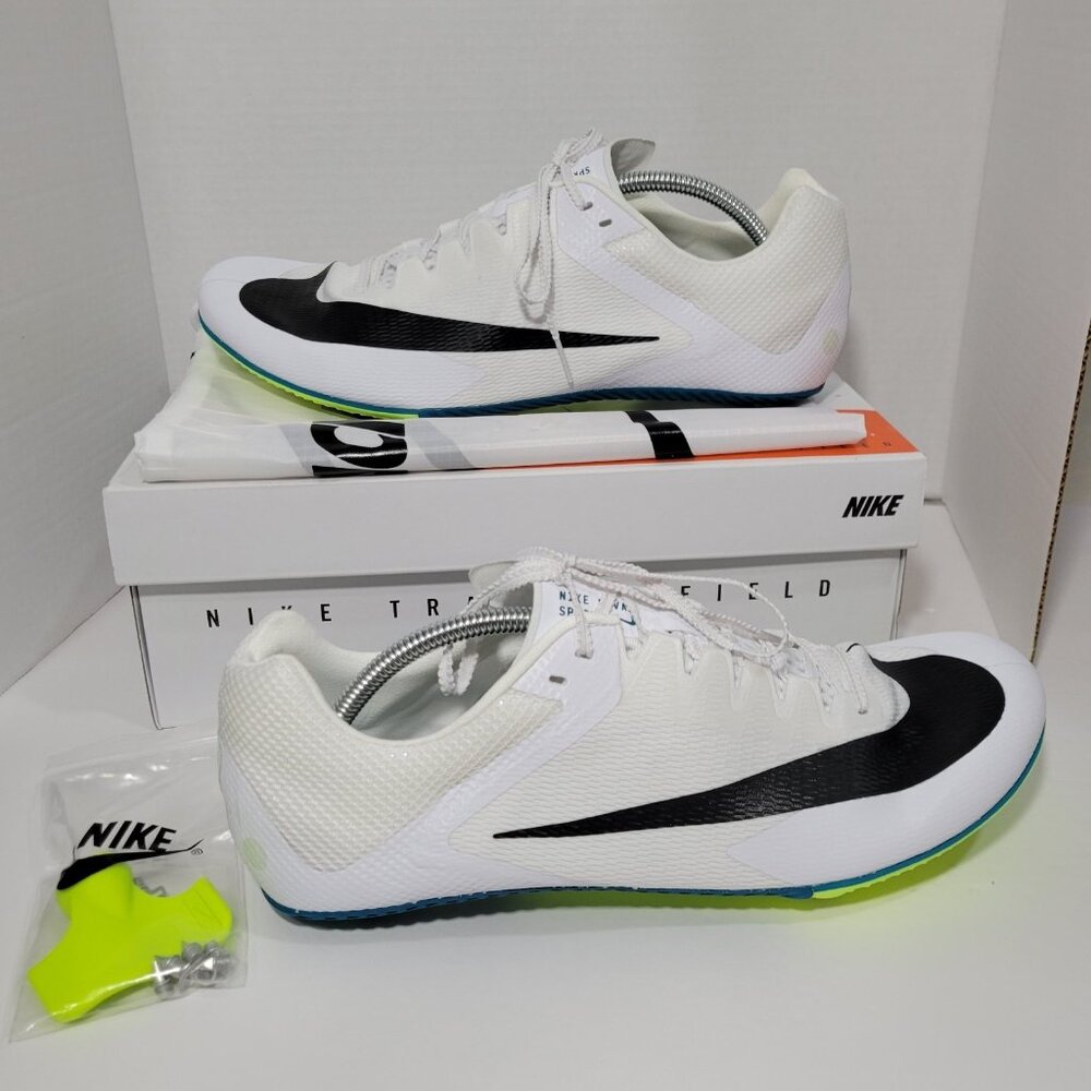 Nike Zoom Rival Sprint‎ Shoes Track & Field Spikes White Men Sz 14 Women Sz 15.5